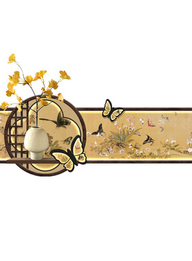宋代美学高级感蝴蝶客厅装饰画