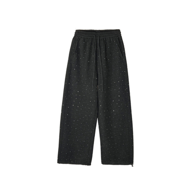 自带闪光点！buling烫钻抽绳卫裤