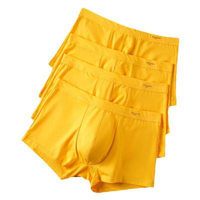 纯棉黄色男士内裤KC透气
