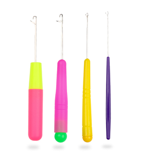 带舌钩针编织工具塑料柄小钩毛衣毛线针细长舌头勾针封口舌勾包邮