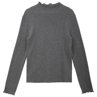 图曼朵蓝色打底针织衫女2025秋冬薄款半高领高级感打底衫内搭毛衣