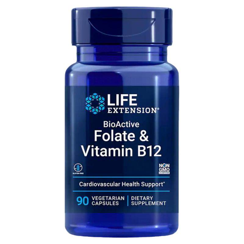 美国Life Extension五甲基四氢活性叶酸加b12甲钴胺原装Folate