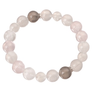 【鹊桥仙】与卿珠宝天然冰种玻璃体蓝月光手链女莫粉灰月光石手串