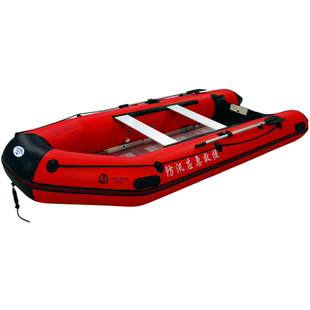 冲锋舟防汛应急救援充气艇钓鱼船加厚耐磨铝合金硬底橡皮艇皮划艇
