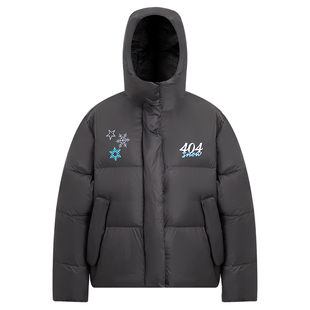 404MOB高充绒国标90白鸭绒羽绒服女装短款冬季保暖三防面包服外套