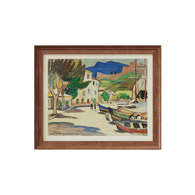 普罗旺斯风景》北欧客厅装饰画法式复古床头挂画玄关壁画桌面摆画