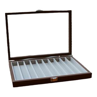 高档黑胡桃 珍珠项链首饰收纳盒锁骨链项链饰品盒放钢笔专用盒子