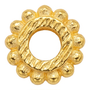 通体18k金齿轮隔片百搭DIY手链配件（4mm）（重金版）【QL07545】