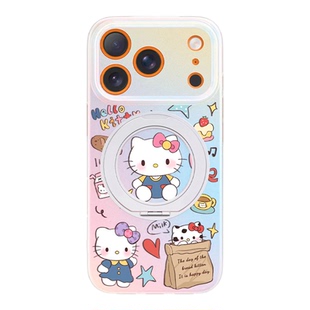 HelloKitty适用苹果17promax手机壳iPhone16新款磁吸超好看15pro带支架14pm超火可爱卡通女13镜头全包防摔套