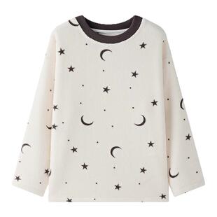 虾酱麻麻男童睡衣冬季2026新款男孩洋气保暖加厚儿童家居服套装