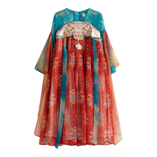 古月家汉服女童春秋款儿童古风披风披肩小女孩中长款外套搭配襦裙