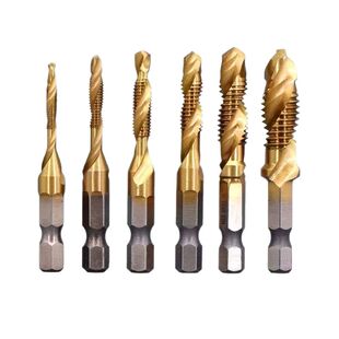 钻攻一体机用丝锥自攻丝钻头丝攻开丝器万能攻牙六角螺纹螺旋套装