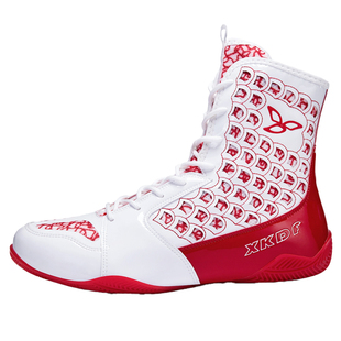 拳击鞋女士专业摔跤鞋防滑耐磨搏击鞋透气高帮格斗训练散打鞋男女