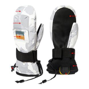滑雪手套焖子男女单双板带护掌内五指防雪可放雪卡内置可拆护腕