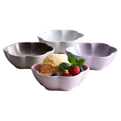 酷彩LE CREUSET首尔花蕾系列网红炻瓷餐具米饭碗马克杯花形盘