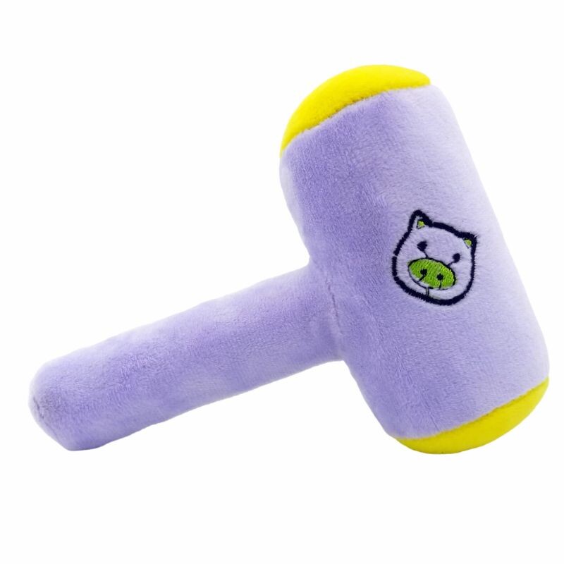 卡通动物可爱棒锤子按摩毛绒玩具