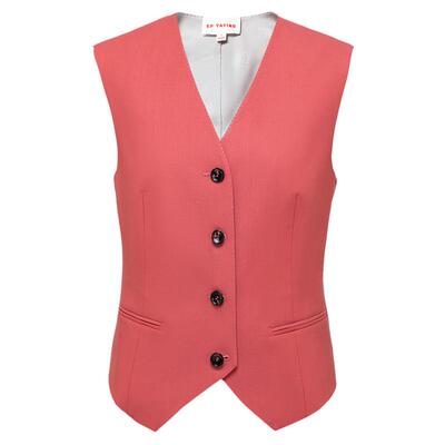 提花纯羊毛早春马甲雅莹国风