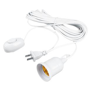 家用LED灯泡插电插座E27带线插头超亮照明节能灯头悬挂式螺口灯座