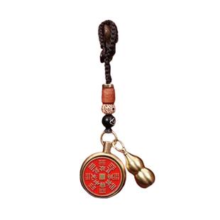 创意铜山鬼钱转转钥匙扣挂件护身保平安朱砂葫芦汽车链圈吊坠礼物