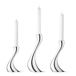 38礼物GeorgJensen乔治杰生COBRA银色烛台北欧金属复古烛台套组