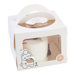 ins网红四4 6 8寸儿童生日蛋糕盒手提创意卡通慕斯迷你包装盒子