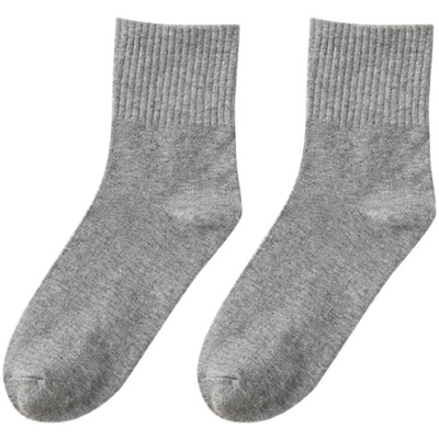 100双一次性袜子男女同款中筒袜日抛丢丢袜春秋短袜精梳棉黑色