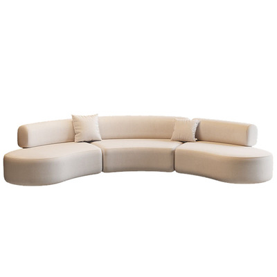 现代简约半圆弧形商用接待沙发