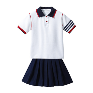小学生班服校服套装夏季运动会儿童纯棉短袖幼儿园夏季毕业照服装