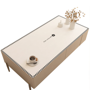 轻奢奶油风茶几垫高级感茶几桌垫防水防烫免洗桌布保护垫餐桌垫子