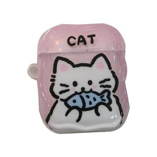 可爱小狗猫咪情侣适用airpodspro3苹果无线蓝牙耳机壳airpods4新款airpods1/2代耳机套硅胶防摔pro2保护套软