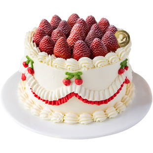 橙路网红2026新年草莓生日蛋糕深圳北京上海广州杭州宁波同城配送
