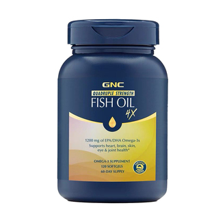 保税美国GNC铂金RTG型四倍深海鱼油120粒软胶囊4X迷你浓缩Omega-3