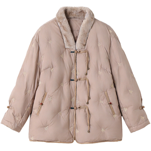 【付定！烈儿超值年货节】妍影时尚妈妈冬装新中式羽绒服