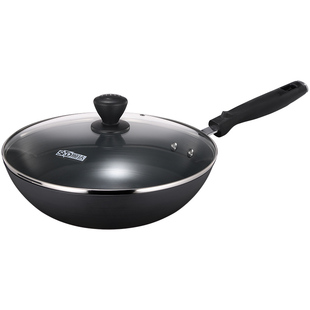 顺达无涂层精铁锅炒锅惠家老式家用炒菜锅燃气灶煤气灶专用熟铁锅