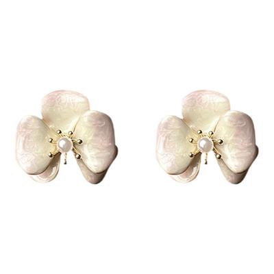 nicedream法式渐变粉蝴蝶花耳钉