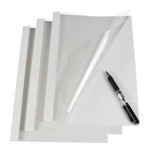 a4纸封套热熔白色封套热熔胶装封皮pvc塑料封皮透明书皮封面合同装订封套文件标书打印纸保护套书本书套胶片