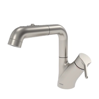 摩恩铜体面盆龙头可抽拉升降漱口