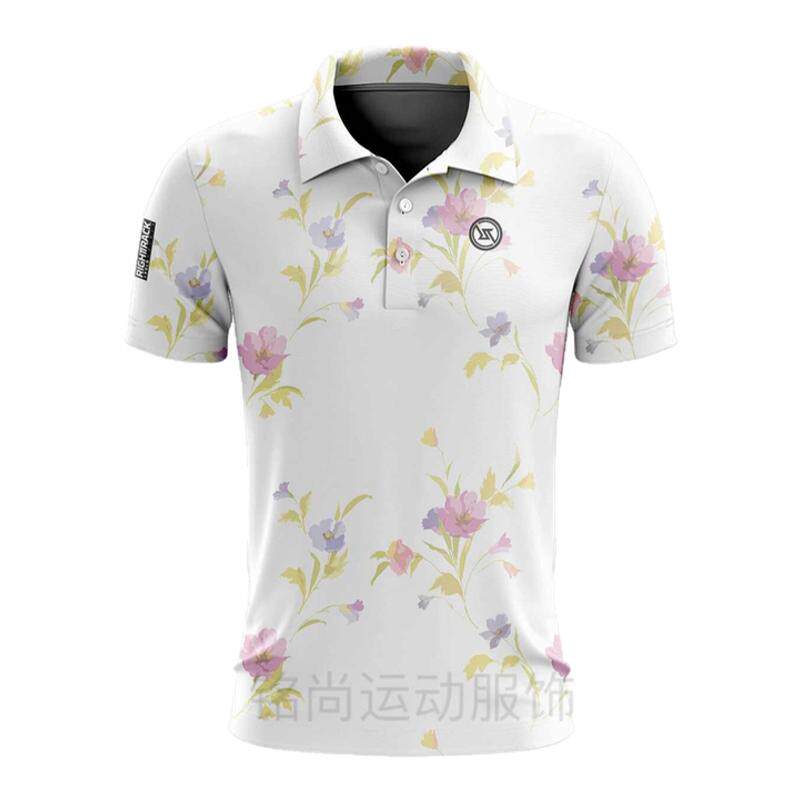 透气排汗花卉夏季polo新款衬衣