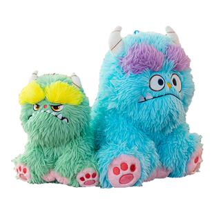 2025呆萌长毛怪兽公仔小神兽丑萌治愈系怪物布娃娃送女孩生日礼物