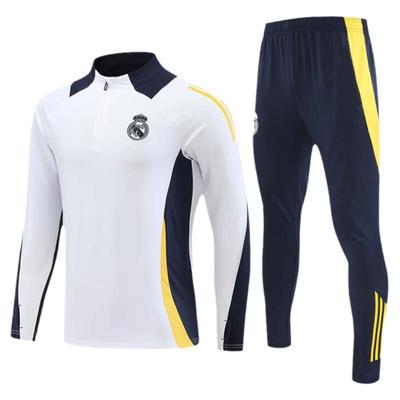 秋冬皇马足球服运动休闲套装男出场服长袖衣外套巴黎训练服队服