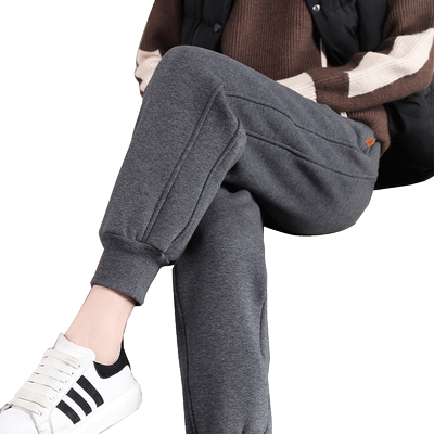 羊羔绒运动裤女春秋冬加绒加厚