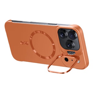 镜头支架磁吸无边框适用苹果17promax手机壳新款iPhone17超薄散热16pro高级感15pm半包防摔保护套air男女款14