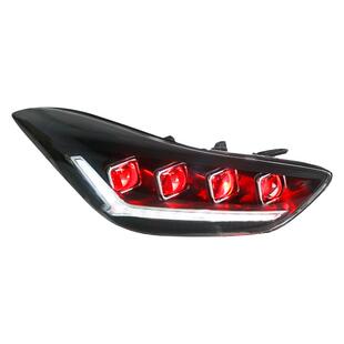 适用于12-16款现代朗动大灯总成改装led日行灯流光转向激光透镜