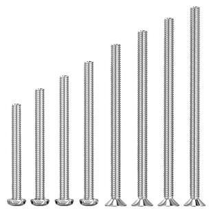 304不锈钢电工开关插座面板86型圆头沉头十字m4螺丝加长4-7CM公分
