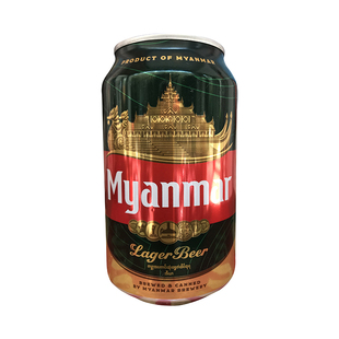 【2025年9月后生产】缅甸缅玛啤酒Myanmar家庭装330mlx6拉罐进口