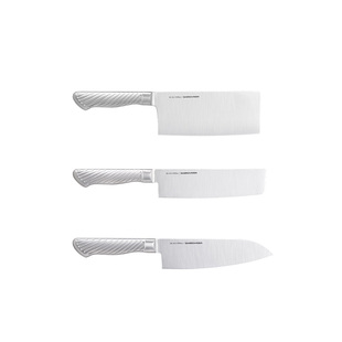 全钢锻造 霜山不锈钢厨刀日式三德刀切菜切片刀5Cr15MoV菜刀家用