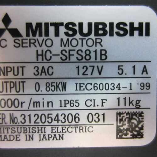 议价销售三菱伺服电机HC-SFS81B/HC-SFS81BK议价