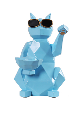 现代简约招财猫树脂摆件客厅装饰