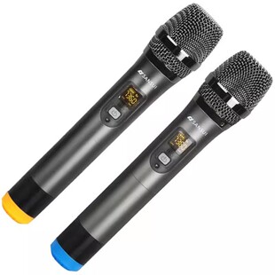 山水通用无线话筒一拖二家用ktv专用k歌麦克风唱歌音响接收器通用