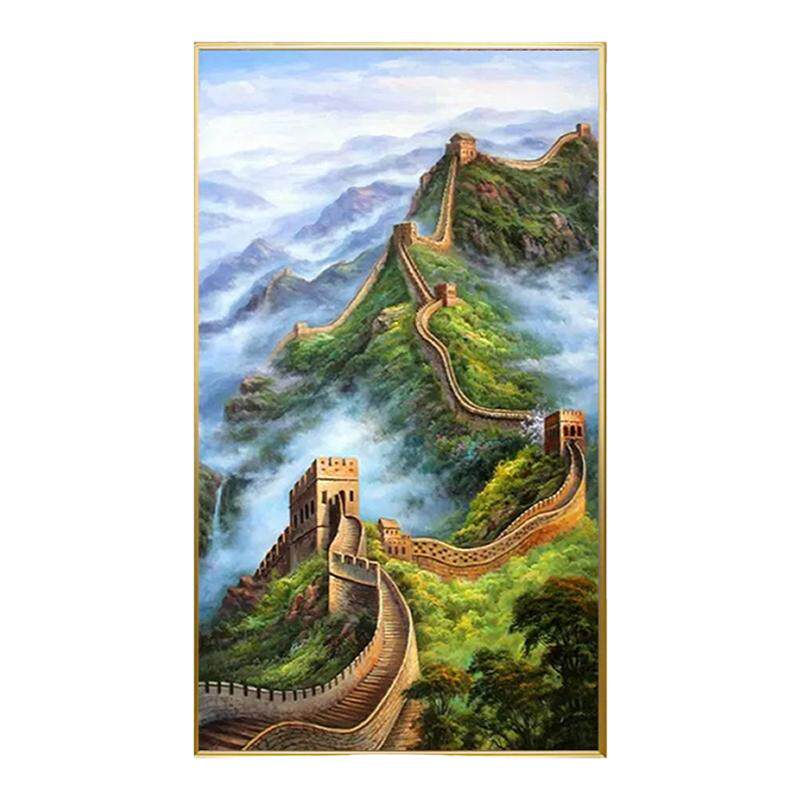 万里长城玄关画十字绣钻石画靠山
